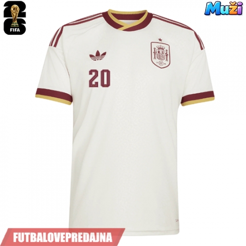 Lacne Muži Futbalové dres Španielsko Pedri Gonzalez #20 MS 2026 Krátky Rukáv - Preč